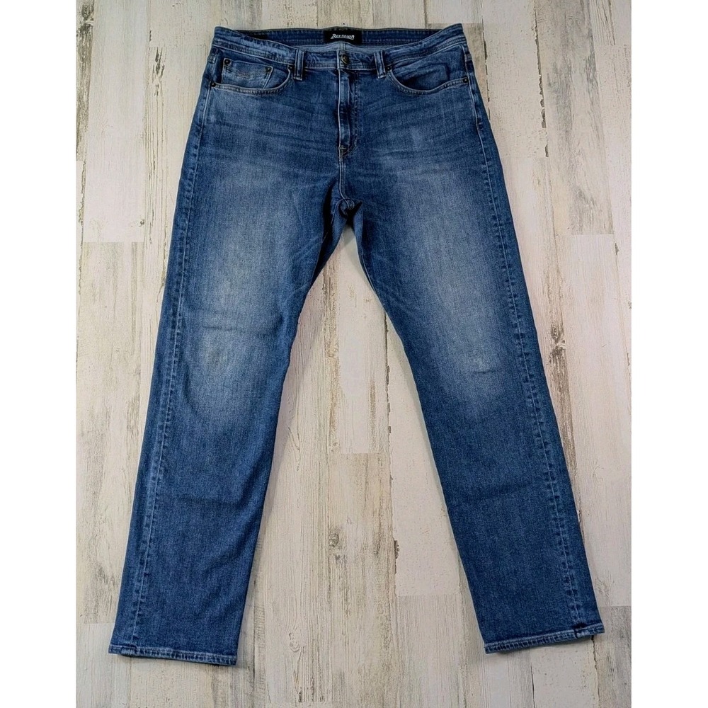 Revtown Mens Automatic Straight Leg Distressed Jeans Blue 37x31.5